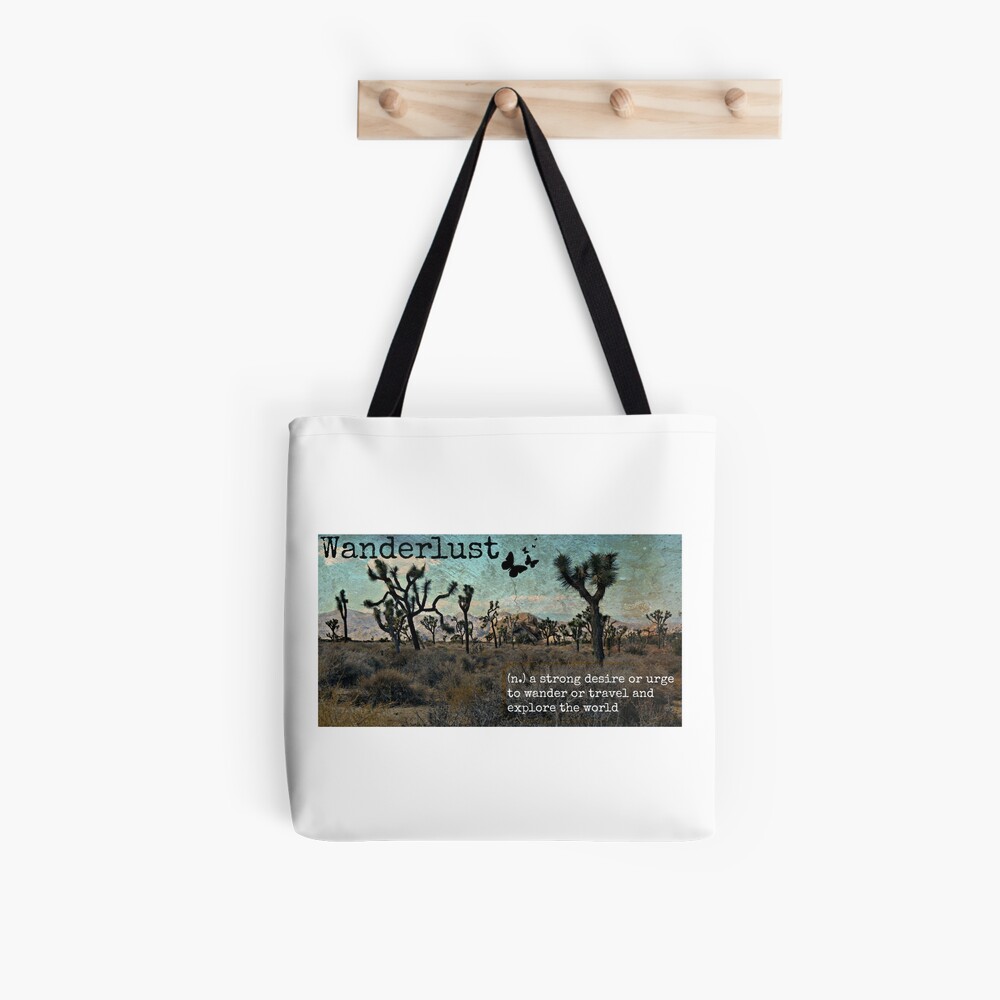 Wanderlust Travel Quote Collection Tote Bag
