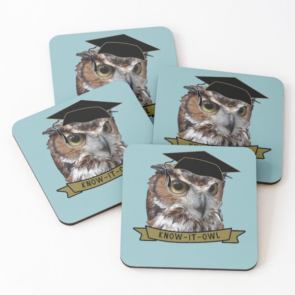 Item preview, Wet Owl with Graduation Cap, Know it Owl, Gift for Owl lover and Birthdays, Winterowl designed and sold by DiensDesign.