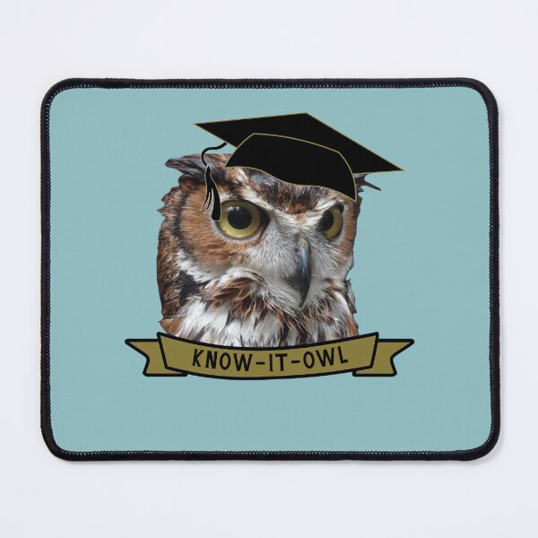 Item preview, Wet Owl with Graduation Cap, Know it Owl, Gift for Owl lover and Birthdays, Winterowl designed and sold by DiensDesign.