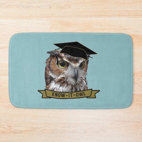 Item preview, Wet Owl with Graduation Cap, Know it Owl, Gift for Owl lover and Birthdays, Winterowl designed and sold by DiensDesign.