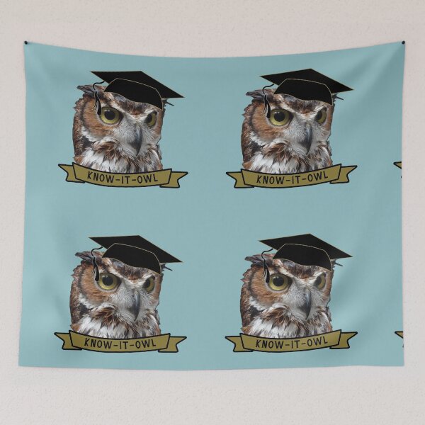 Item preview, Wet Owl with Graduation Cap, Know it Owl, Gift for Owl lover and Birthdays, Winterowl designed and sold by DiensDesign.