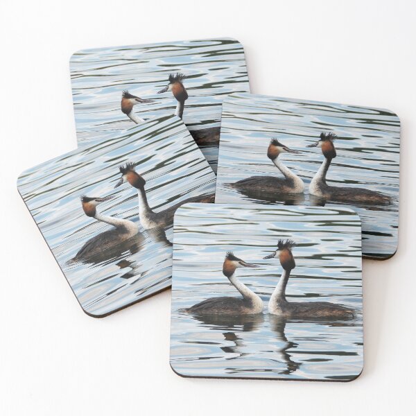 Item preview, Pair of courting Great Crested Grebes designed and sold by TwistedClassics.