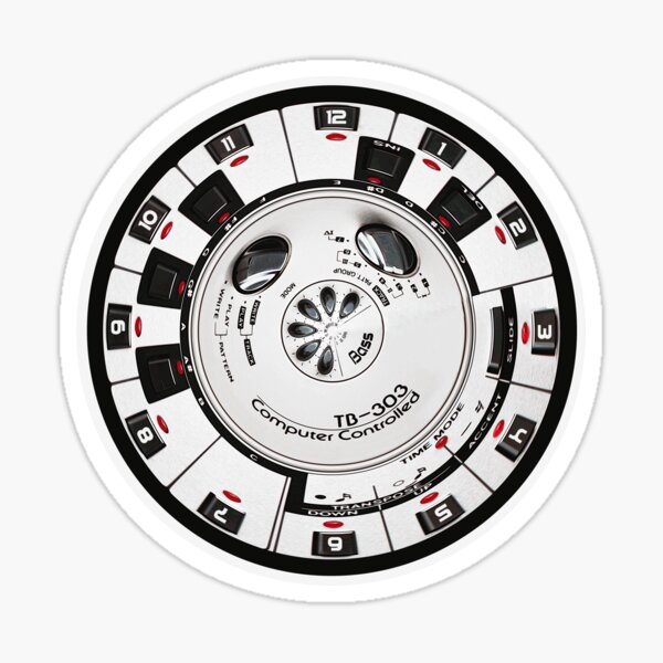tb303 Bass line time Sticker