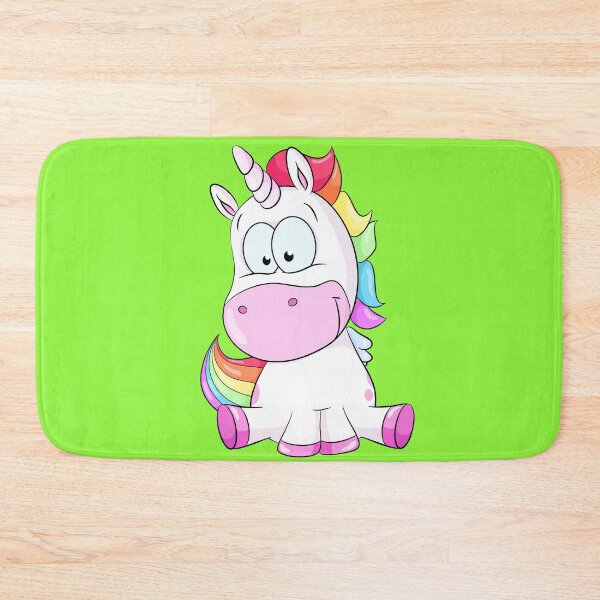 Item preview, Cute sitting unicorn with rainbow hair designed and sold by Christine Wulf.