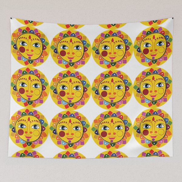 Item preview, The Sun in Indian folk art style. designed and sold by Kanchan1987.