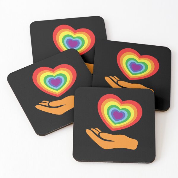 Item preview, Autism Acceptance~Hand Holding Rainbow Heart Design. designed and sold by ForscarlettPub.