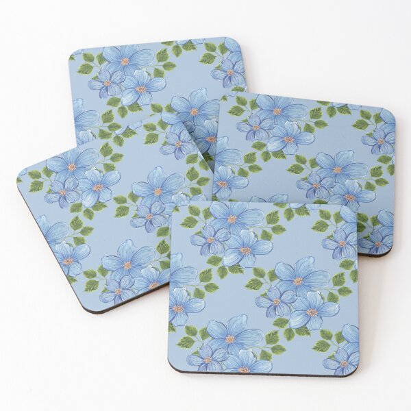 Item preview, Blue Watercolor Flowers designed and sold by HildegunStudio.