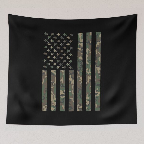 Item preview, Camo Hunting USA Flag designed and sold by Spoof-Tastic.
