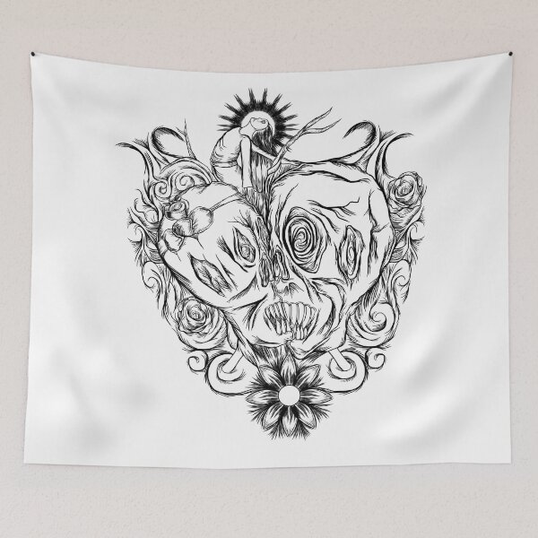 Item preview, Skull Love Illustration designed and sold by awanos.