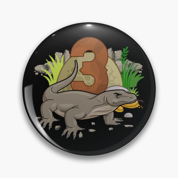 Item preview, Kids 3 Year Old Komodo dragon Reptile 3rd Birthday Party designed and sold by Stephen-Rotter.
