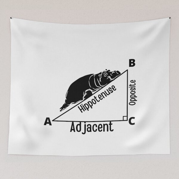 Item preview,  Hippotenuse Hippopotamus and Hypotenuse Funny Math Geometry designed and sold by badretop.