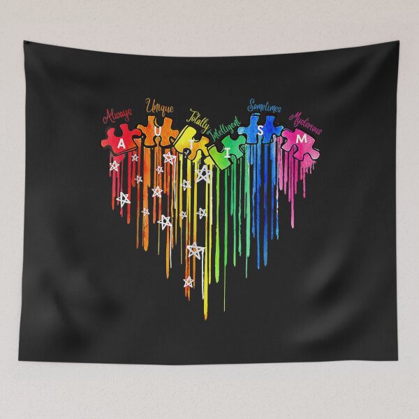 Item preview, Autism Awareness Puzzle Heart Love Unique Intelligent Kids designed and sold by romanl3.