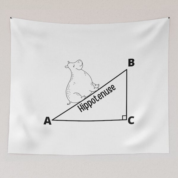 Item preview,  Hippotenuse Hippopotamus and Hypotenuse Funny Math Geometry designed and sold by badretop.