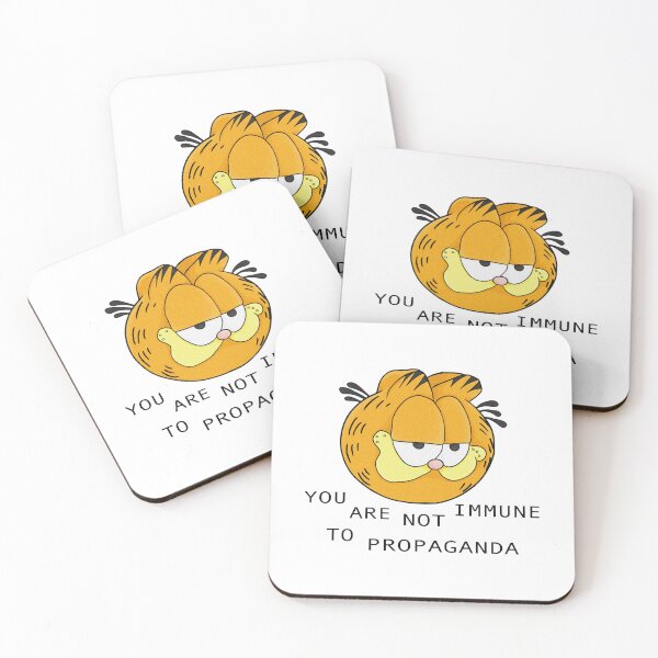 Item preview, you are not immune to propaganda - garfield  designed and sold by maskerclavinet.