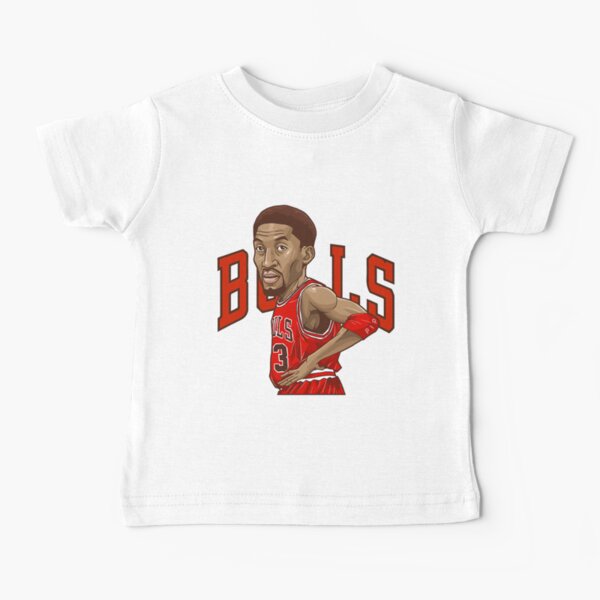  Scottie Pippen Chicago Bulls White Stripe Youth 8-20