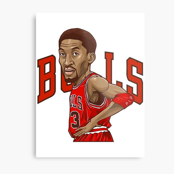 Threepeat - Chicago Bulls - Michael Jordan Scottie Pippen Dennis Rodman  Metal Print