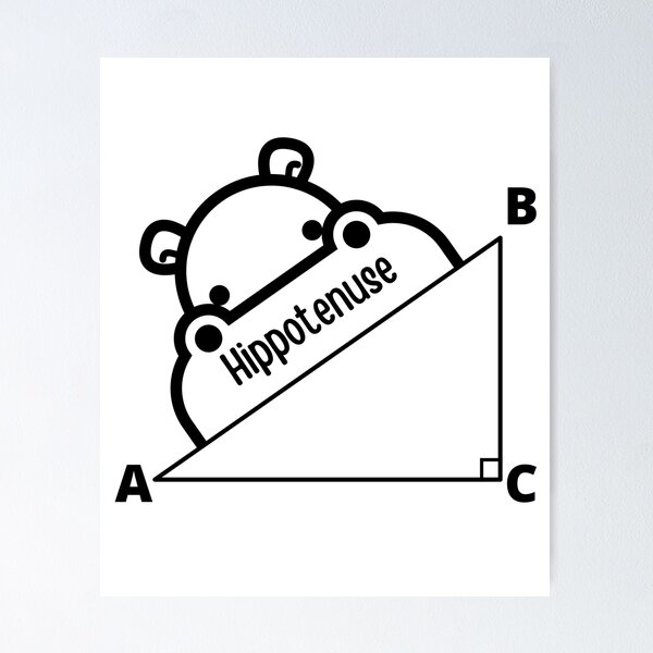 Item preview,   Hippotenuse Hippopotamus and Hypotenuse Funny Math Geometry designed and sold by badretop.