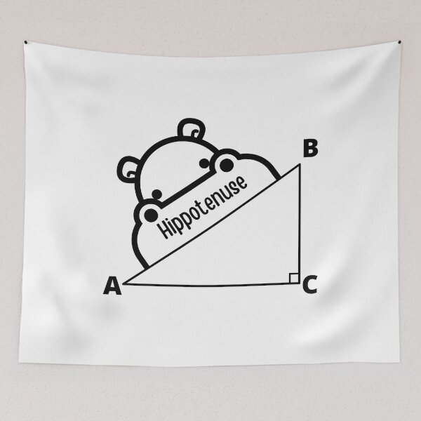 Item preview,   Hippotenuse Hippopotamus and Hypotenuse Funny Math Geometry designed and sold by badretop.
