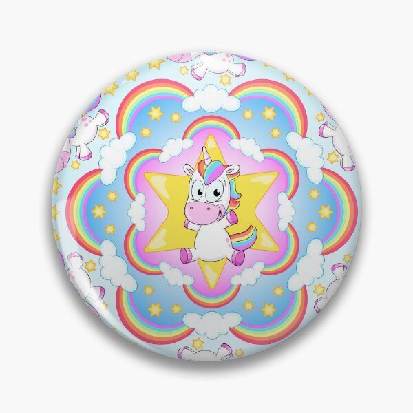 Item preview, Cute rainbow unicorn mandala designed and sold by Christine Wulf.