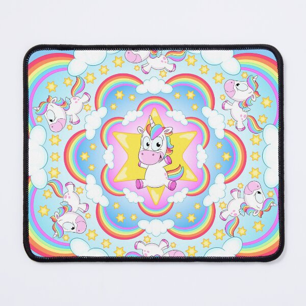 Item preview, Cute rainbow unicorn mandala designed and sold by Christine Wulf.