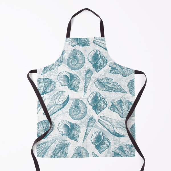 Item preview, Turquoise Vintage Nautical Seashells Summer Pattern designed and sold by CynthiaGraphics.