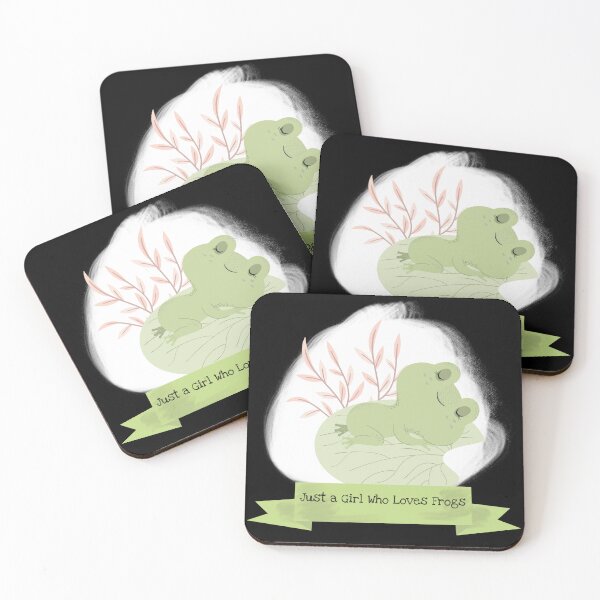 Item preview, Just A Girl Who Loves Frogs Cute Kawaii Frog designed and sold by Paula Helit.