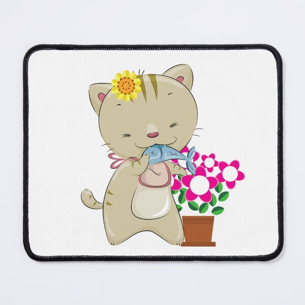 Item preview, Beautiful kitten eating fish. designed and sold by EMIPRINCESS.