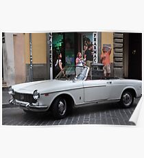 White Fiat Poster
