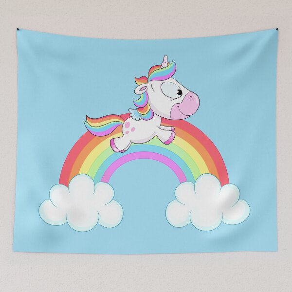 Item preview, Cute unicorn on rainbow designed and sold by Christine Wulf.