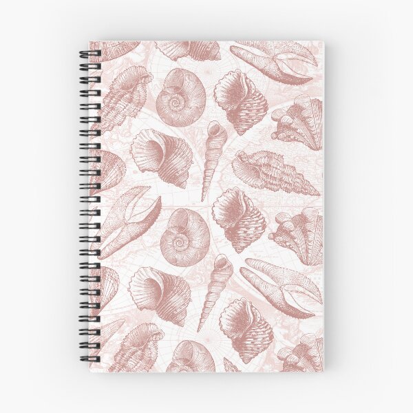 Item preview, Peach Pink Vintage Nautical Seashells Summer Pattern designed and sold by CynthiaGraphics.