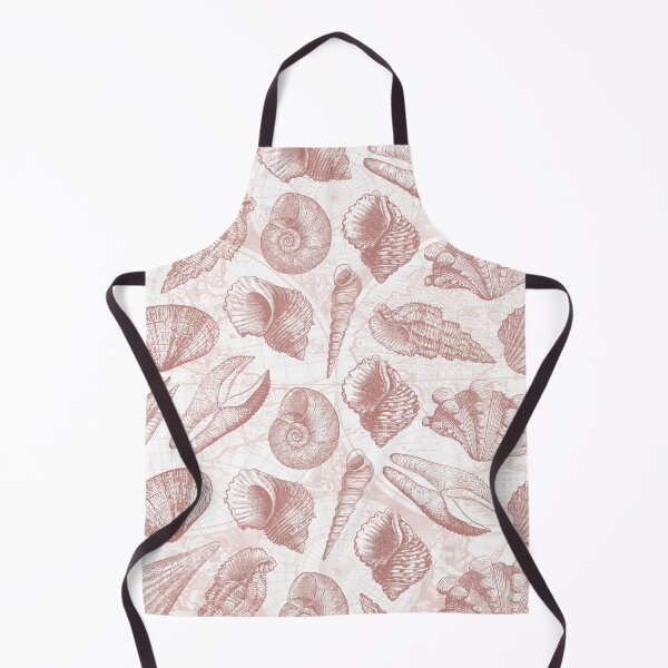 Item preview, Peach Pink Vintage Nautical Seashells Summer Pattern designed and sold by CynthiaGraphics.