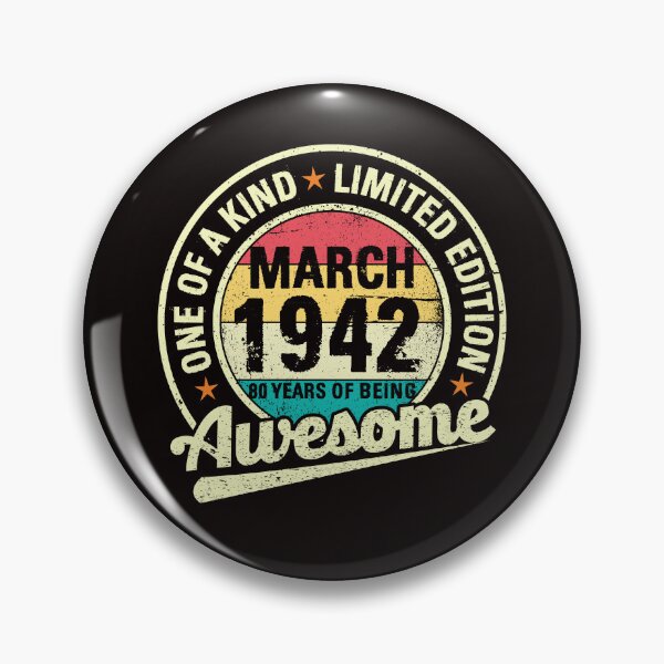 Item preview, Vintage 80th march birthday, limited edition one of a kind gift for grandpa  designed and sold by Majesticoo.