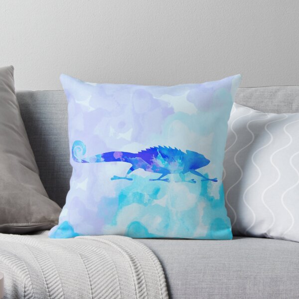 Abstract Chameleon Reptile Throw Pillow