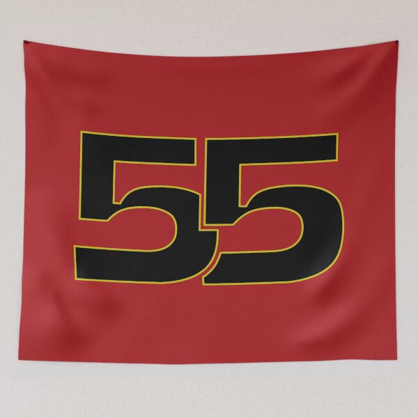 Item preview, 55 SAI. Driver Number 2022 Season (Black and Yellow/Red BG) designed and sold by FilipeFerreira.