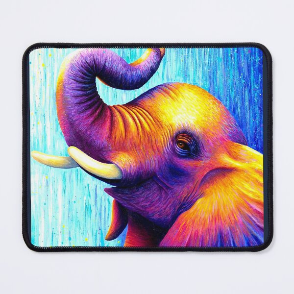 Item preview, Vibrant baby elephant artwork designed and sold by LukjanovArt.