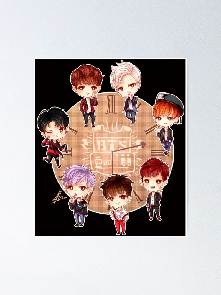 BTS Chibi Cute Butter Army Kawaii Jin Suga J-Hope RM Jimin V