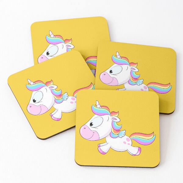 Item preview, Cute running rainbow unicorn designed and sold by Christine Wulf.