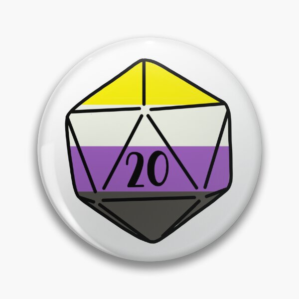 Item preview, D20 Non-Binary Dice designed and sold by ColourMeFun.