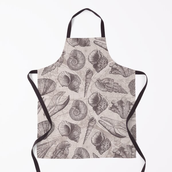 Item preview, Beige Vintage Nautical Seashells Summer Pattern designed and sold by CynthiaGraphics.