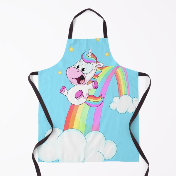 Item preview, Cute unicorn slides on a rainbow designed and sold by Christine Wulf.