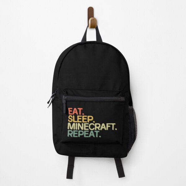 Item preview, Eat Sleep Minecraft Repeat - Funny Retro Vintage Colors Typography Satire designed and sold by FunnyHomeQuotes.