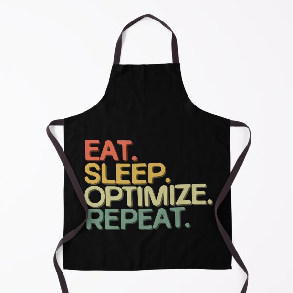 Item preview, Eat Sleep Optimize Repeat - Funny Retro Vintage Colors Typography Satire designed and sold by FunnyHomeQuotes.