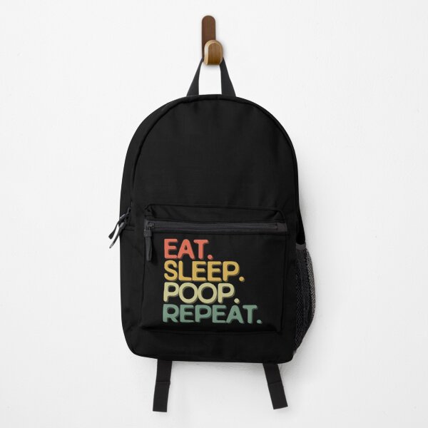 Item preview, Eat Sleep Poop Repeat - Funny Retro Vintage Colors Typography Satire designed and sold by FunnyHomeQuotes.