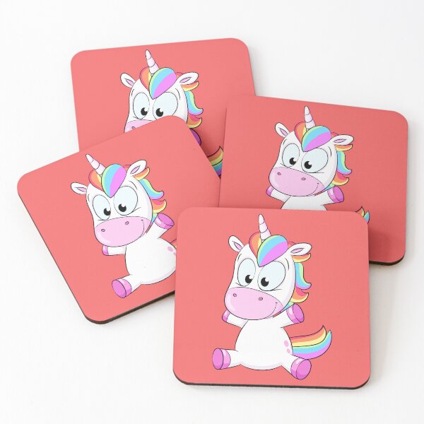 Item preview, Cute sitting rainbow unicorn designed and sold by Christine Wulf.