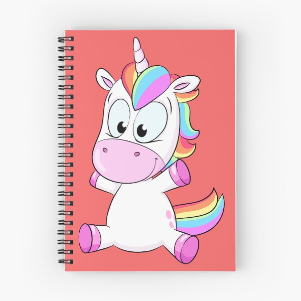 Item preview, Cute sitting rainbow unicorn designed and sold by Christine Wulf.
