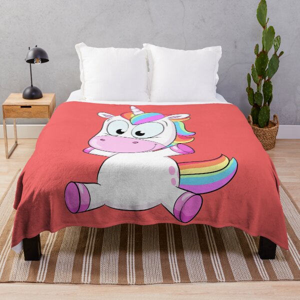 Item preview, Cute sitting rainbow unicorn designed and sold by Christine Wulf.
