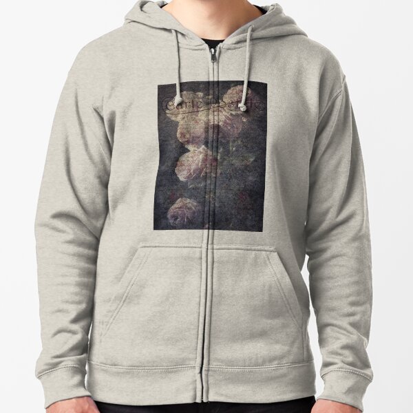 Vintage Roses Postcard - Carte Postale Zipped Hoodie