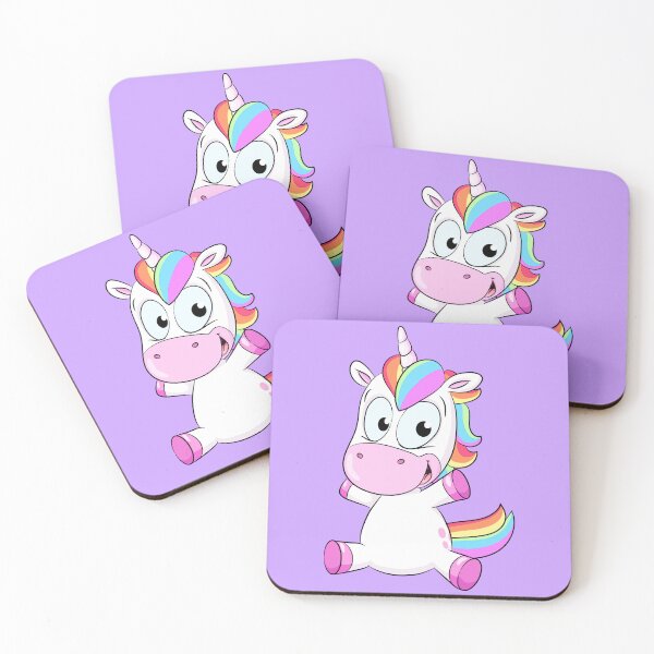 Item preview, Cute sitting rainbow unicorn designed and sold by Christine Wulf.