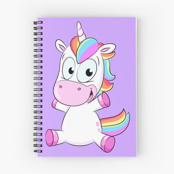 Item preview, Cute sitting rainbow unicorn designed and sold by Christine Wulf.