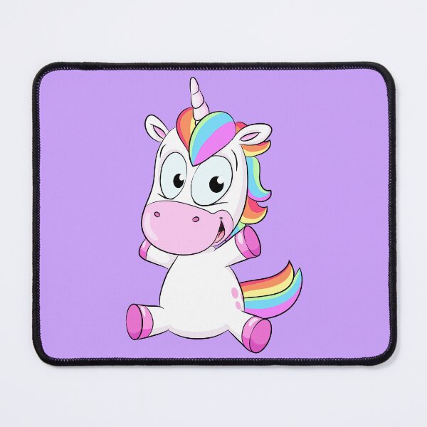 Item preview, Cute sitting rainbow unicorn designed and sold by Christine Wulf.